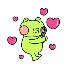 Daily of cute frog-Happy Day