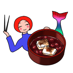 Marmaid Chinori with Japanase sweets