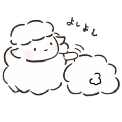 Fluffy yuru-sheep sticker