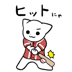 Baseball cats sticker (red team 2)