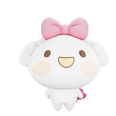 3D Pink Ribbon Puppy Deng Deng (Ani)
