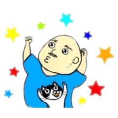 けん坊‘s、日常シンプルスタンプ時々ねこ