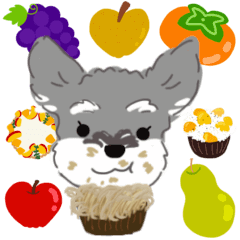 (move)autumn harvest stiker shuna komugi