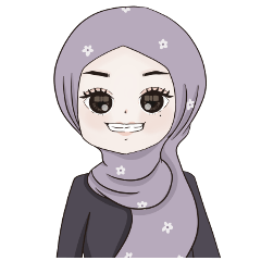 cute violet hijabi