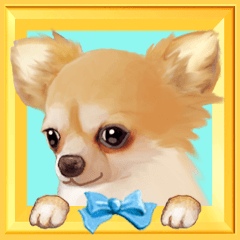 Pop-up stickers of Pets(Chihuahua-Long)