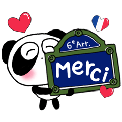 Pretty PANDA p-chan French Sticker3