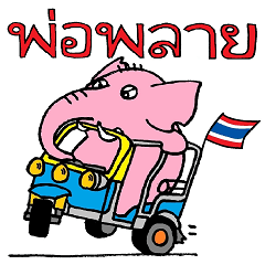 Pink father elephant "Thai"
