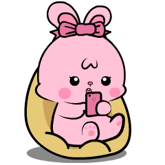 Lovely Pink Rabbit : Animated