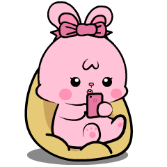 Lovely Pink Rabbit l : Animated