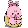 Lovely Pink Rabbit l : Animated