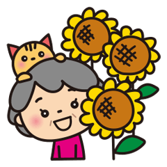 Grandma's midsummer sticker_Japanese