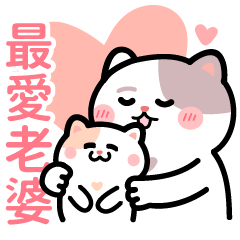 love wife _ QQ Cat (sticker for husband)