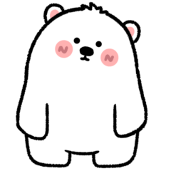 fluffy white bear by Sophida DK