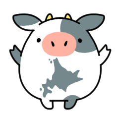 Hokkaido Cow Sticker