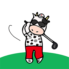 【修正版】ゴルフ好きな牛さん