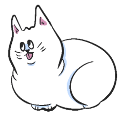 Fat White Kitty