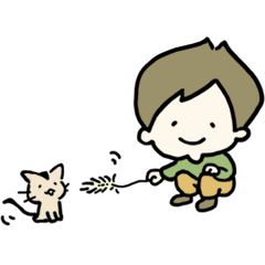 Little kid and kitty_EN