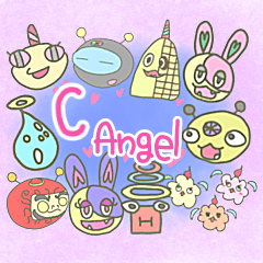 C Angel Family Sticker