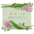 きれいなお花のメッセージカード