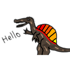 Hello dinosaur(No background) v.2