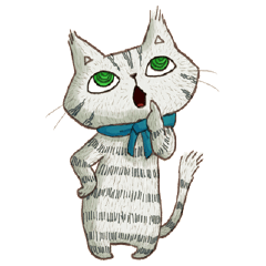 striped cat Bonheur