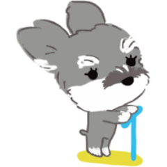 moving sticker shuna dog warm or komugi