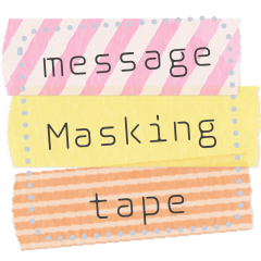 masking tape message Sticker simple