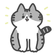 two cats sticker ( everyday )
