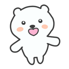 Baby Polar Bear,cute sticker.