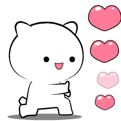 Simple White Cat : Animated