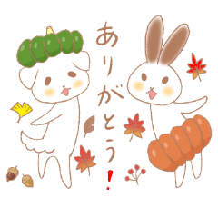 Delicious in autumn! Yuki &Mimi stickers