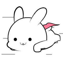 Simple White Rabbit : Animated