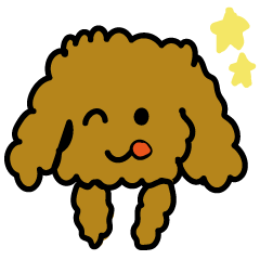 Mini poodle sticker