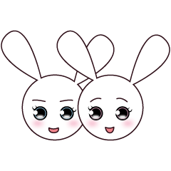 cute twin rabbits