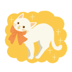 Cute color cats stamp