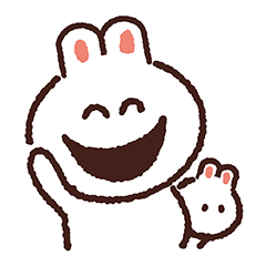 little shy rabbit sticker – LINE stickers | LINE STORE