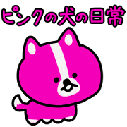 Daily life of a pink dog
