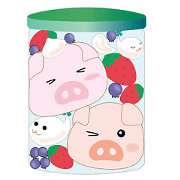 Family of fruits tarte pig