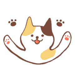 Daily greetings of cats in pastel style