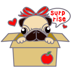 Moving!Fawn&BlackPug Sticker