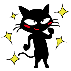 可愛い黒猫 No6。ちょっと不細工。