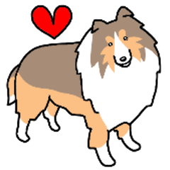 Dog stamp Shetland Sheepdog