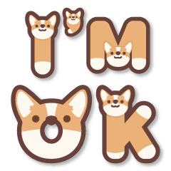 Funny Cute Corgi dog text Version1