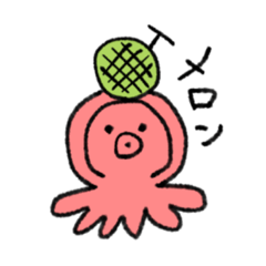 Kawaii octopus & fruits