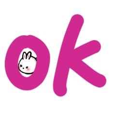 daily life language rabbit sticker