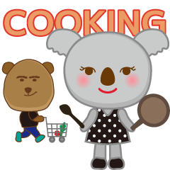 Cooking koala and Bear