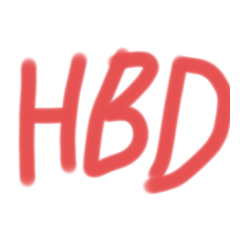 HBD sticker