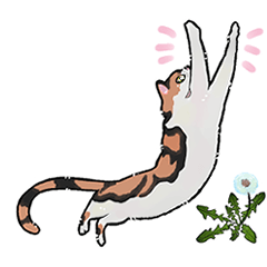 mikeneko cats with dandelions(update)