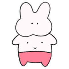 Half naked rabbit – LINE stickers | LINE STORE