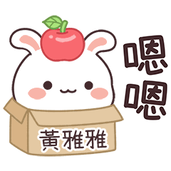 嬌嬌兔姓名貼_黃雅雅專用